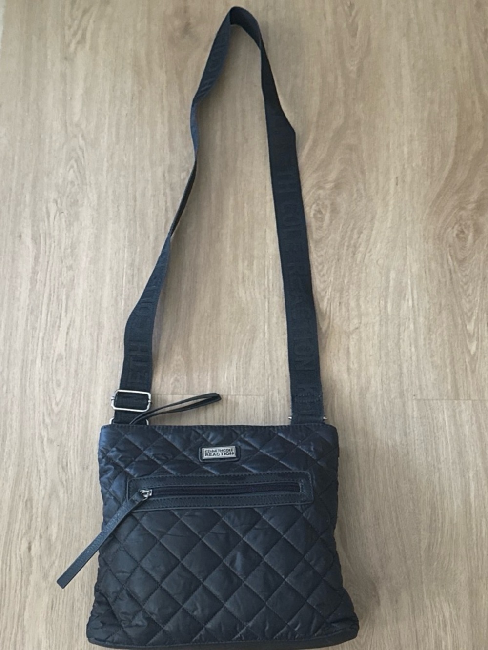 Black Quilted Kenneth Cole Reaction Crossbody Bag